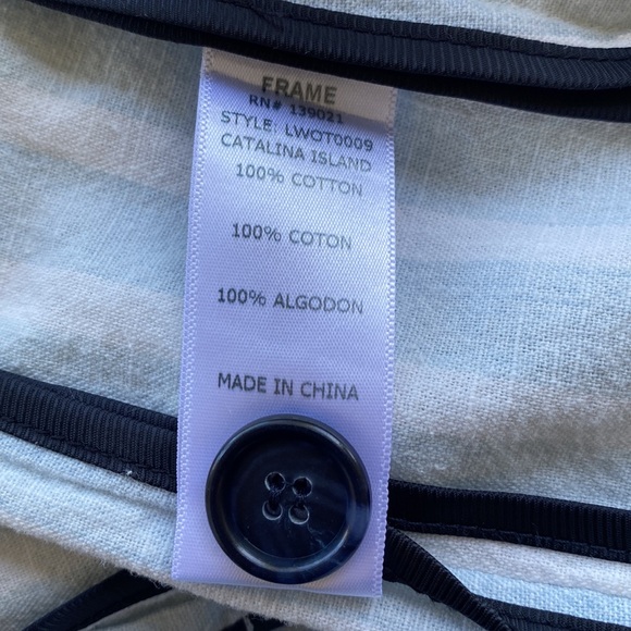 Frame 100% cotton lightweight blazer with great pockets and thin shoulder pads - Picture 10 of 16